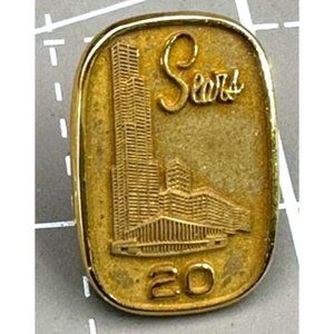 Vintage Sears 20 Year Service Pin 10K Gold Filled